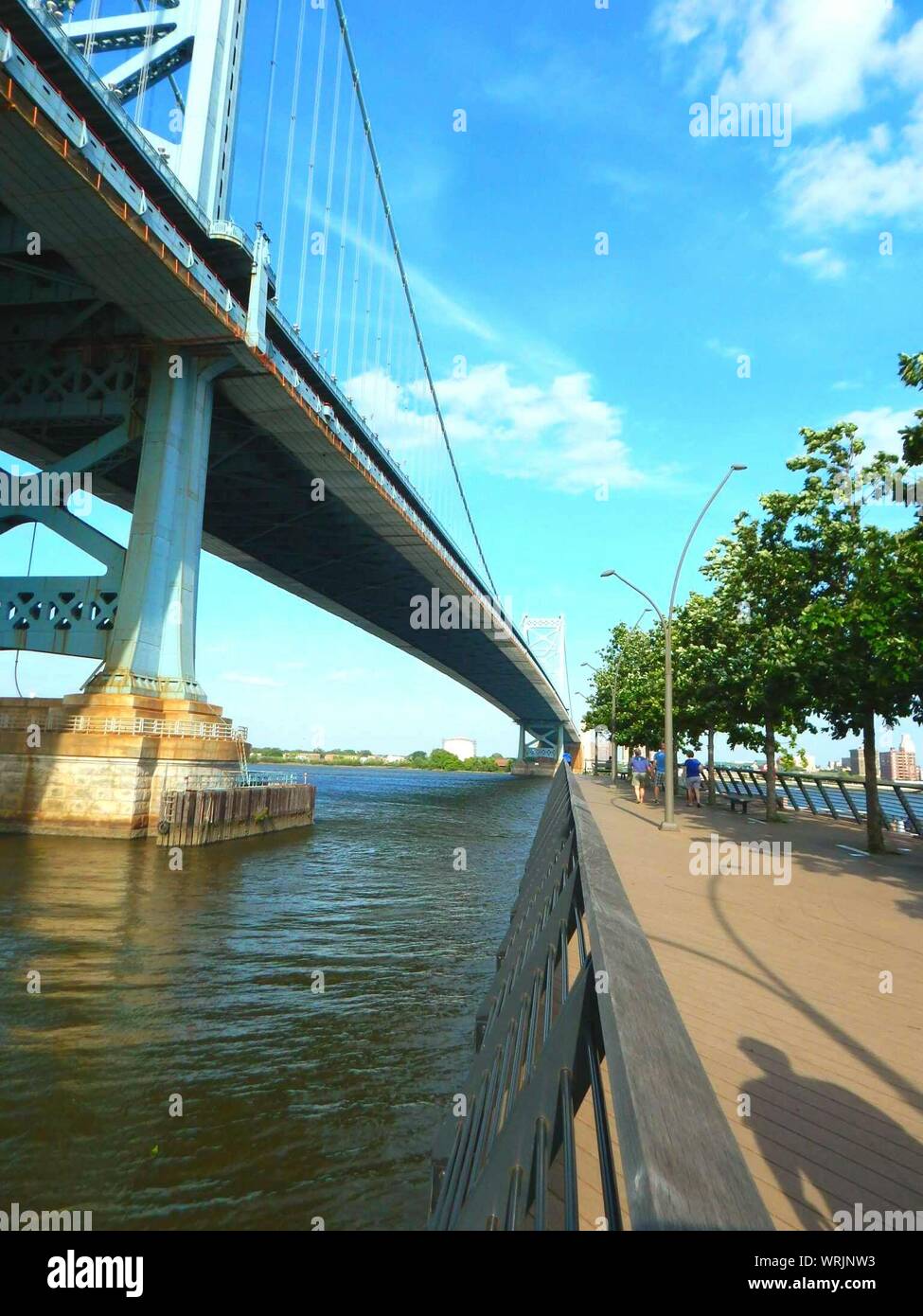 Vista de Blue Bridge. Foto de stock