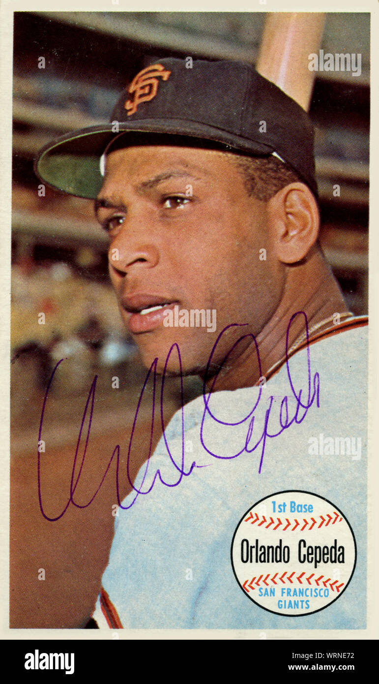 Autografiada 1960's era de tarjeta de Baseball Hall of Fame jugador