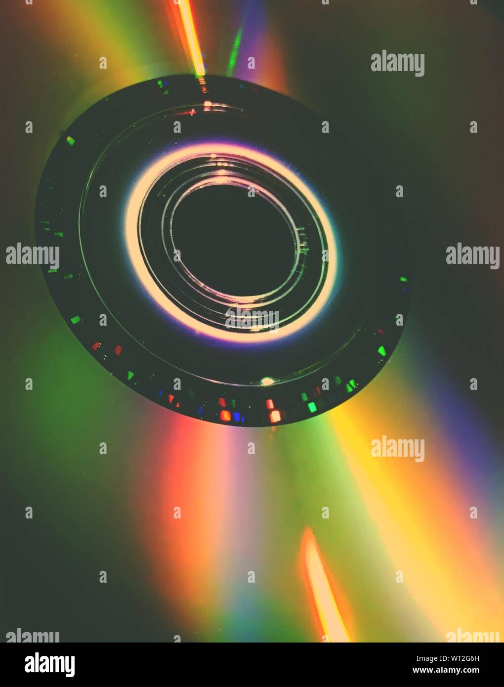 Disparo de fotograma completo de Compact Disc Foto de stock