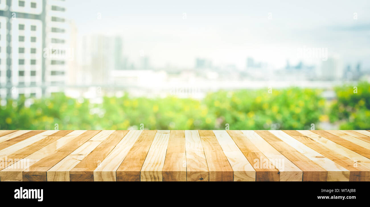 Mesa De Madera Real Textura De Desenfoque De Arbol De Hoja Jardin
