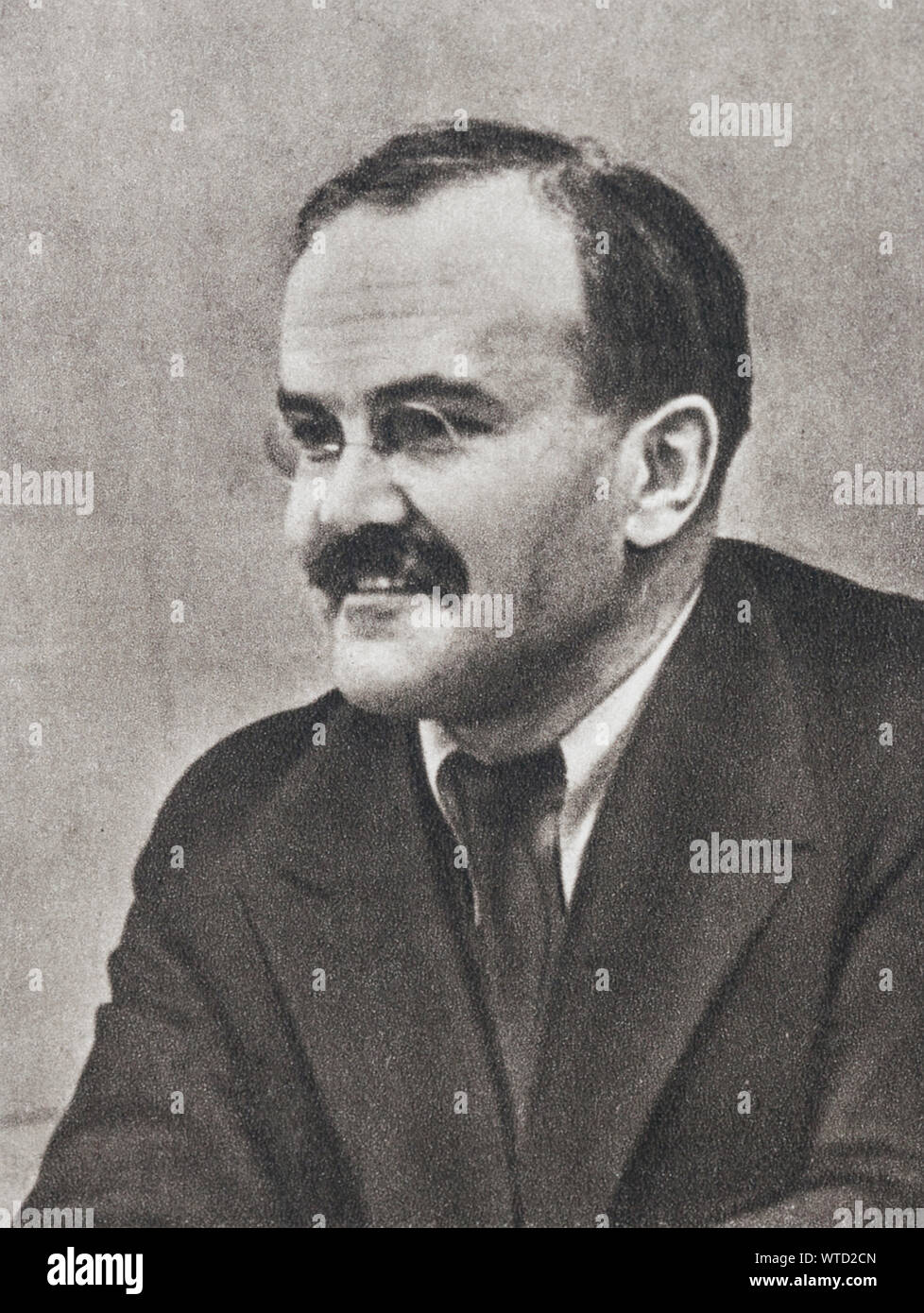 Viacheslaw Molotov. Comisario del Pueblo para las Relaciones Exteriores de la URSS. Foto de stock