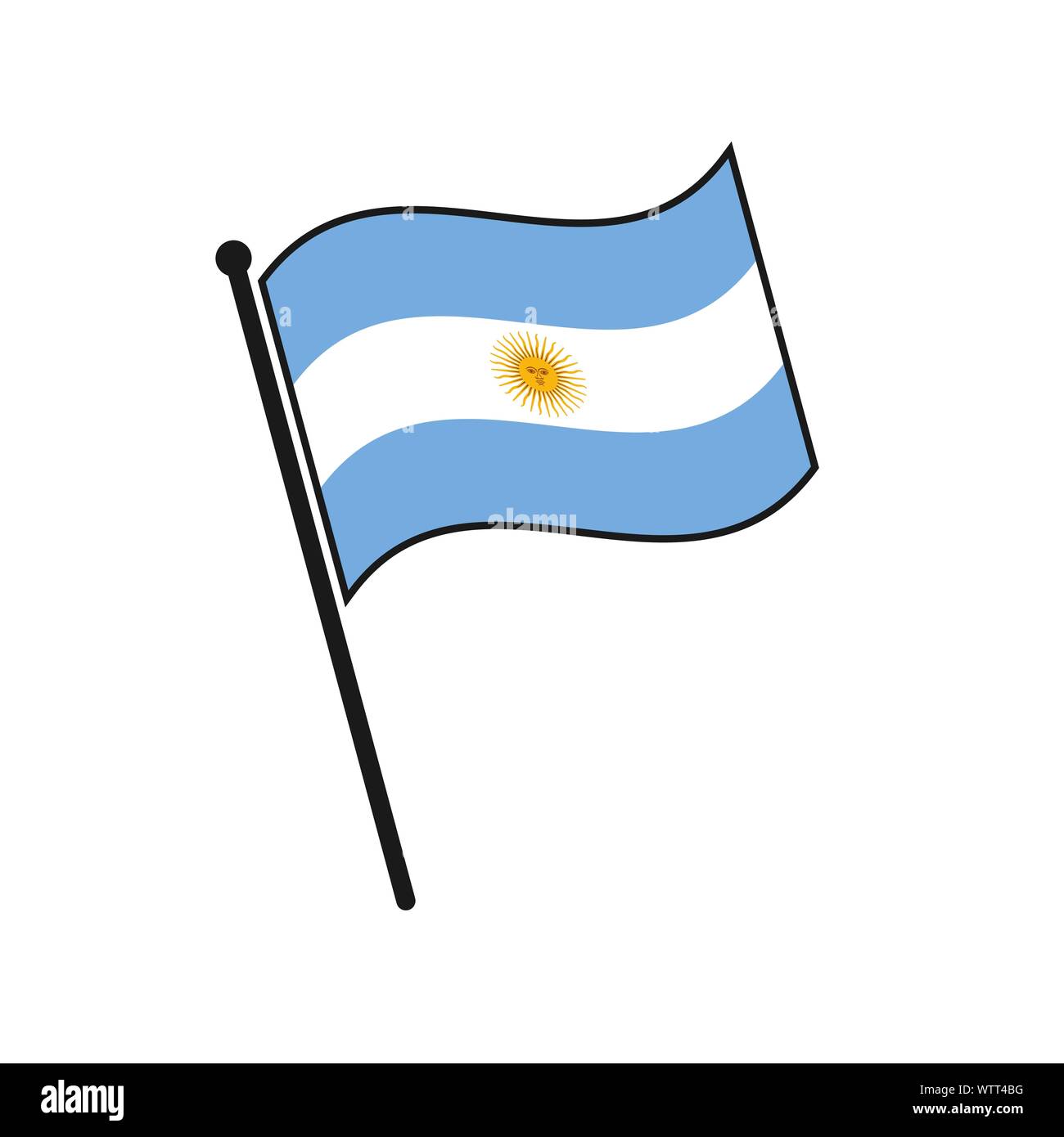 Icono simple bandera Argentina aislado sobre fondo blanco Imagen Vector de  stock - Alamy