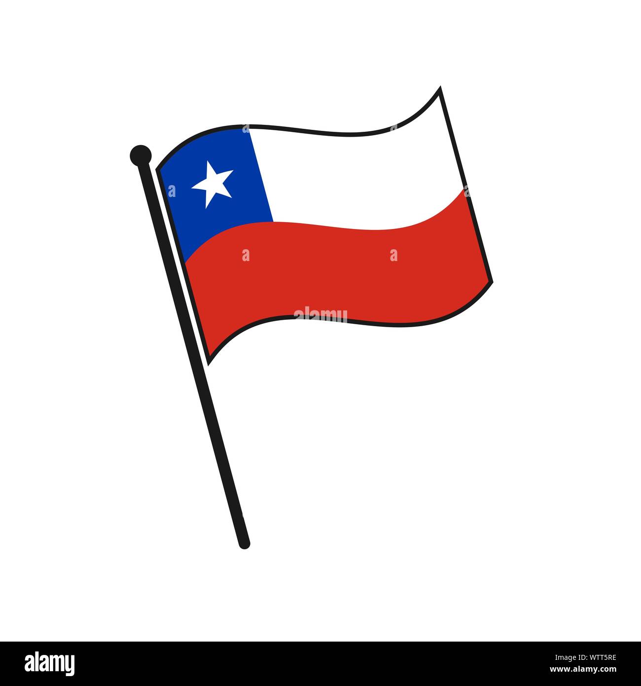 Chile bandera blanco y negro fotografías e imágenes de alta resolución