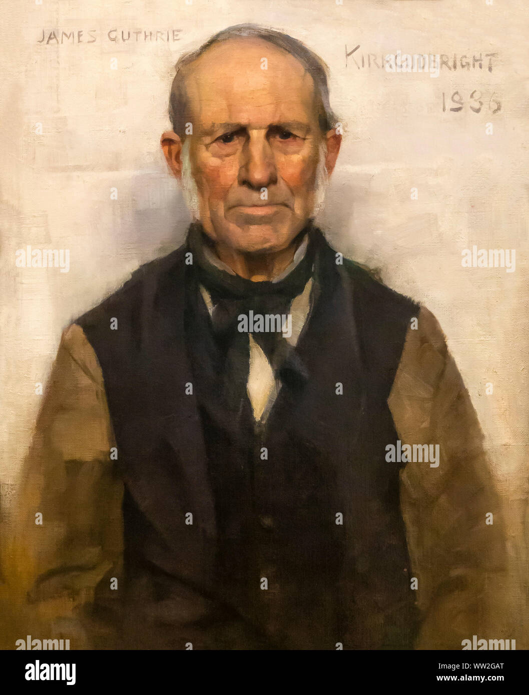 Viejo Willie, el pueblo digno, James Guthrie, 1886 Foto de stock