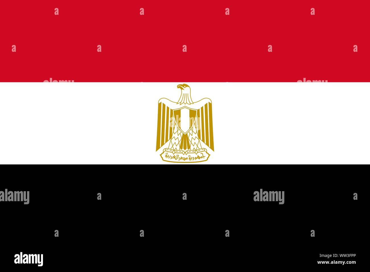 Vector bandera de Egipto. Eps 10 ilustración vectorial. Bandera egipcia