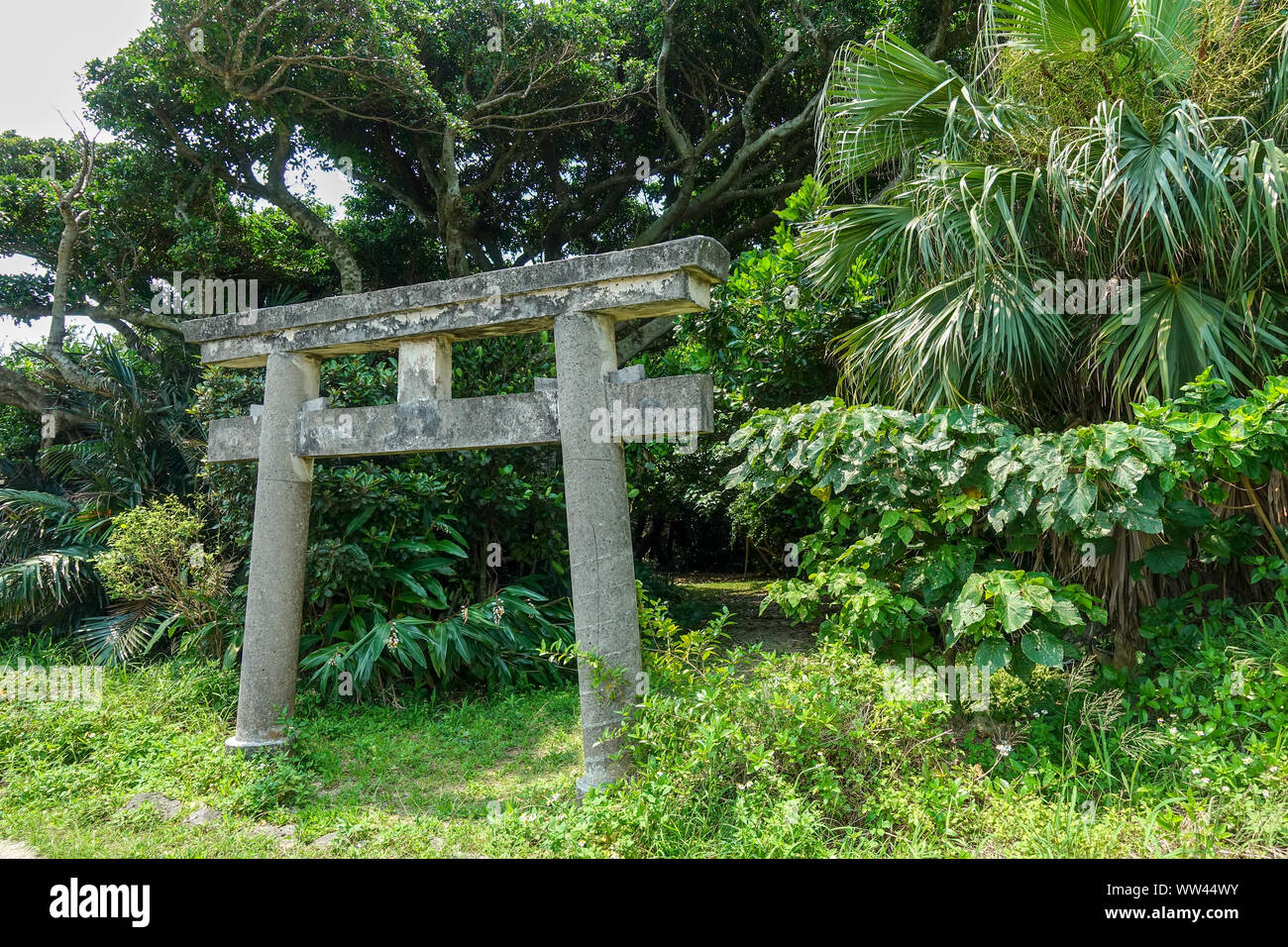 Utaki, Kuro Isla, Prefectura de Okinawa, Japón Foto de stock