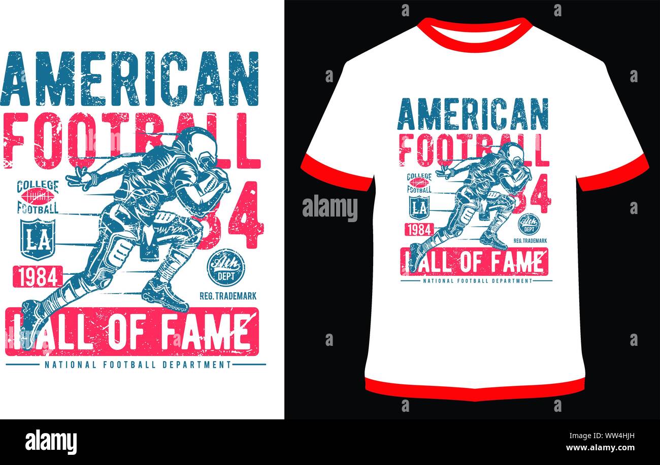 Fútbol Americano, Home Run Classic - Gráficos Vectoriales diseño tipográfico para cartel, etiqueta, monograma, logotipo, icono o t-shirt Ilustración del Vector