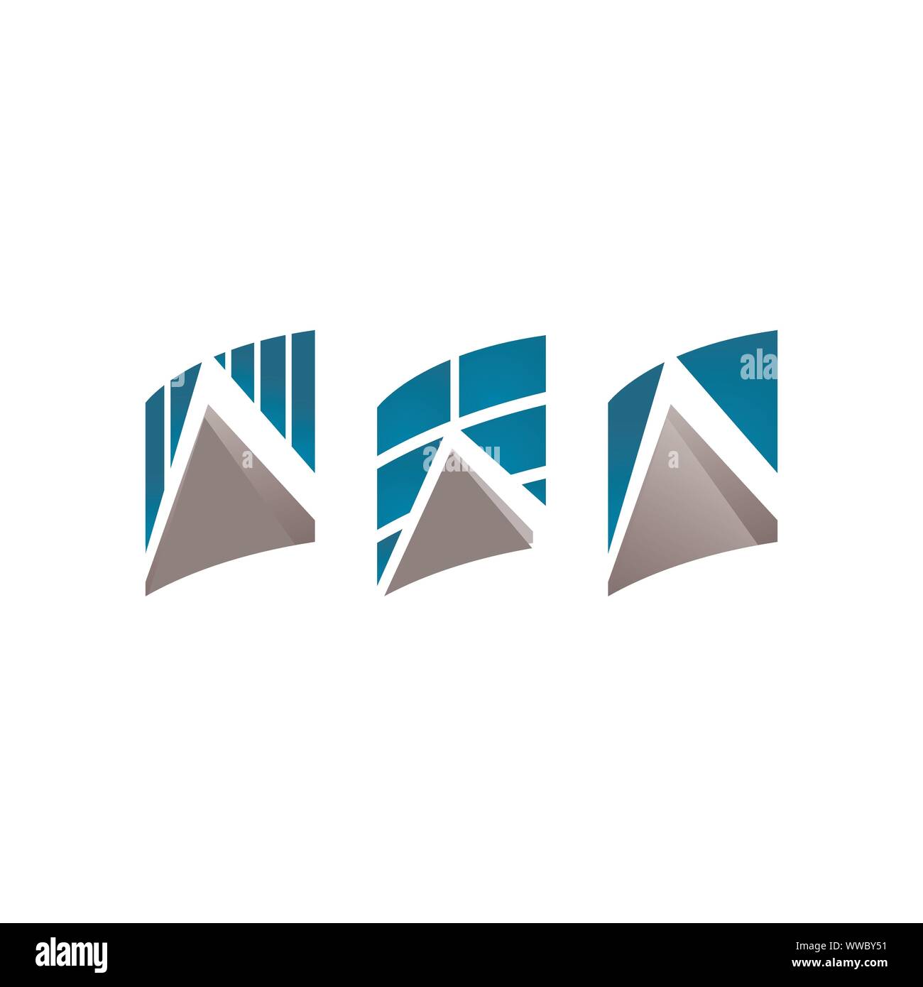 Carta de un logos un moderno triángulo vector logo inspiraciones Ilustración del Vector