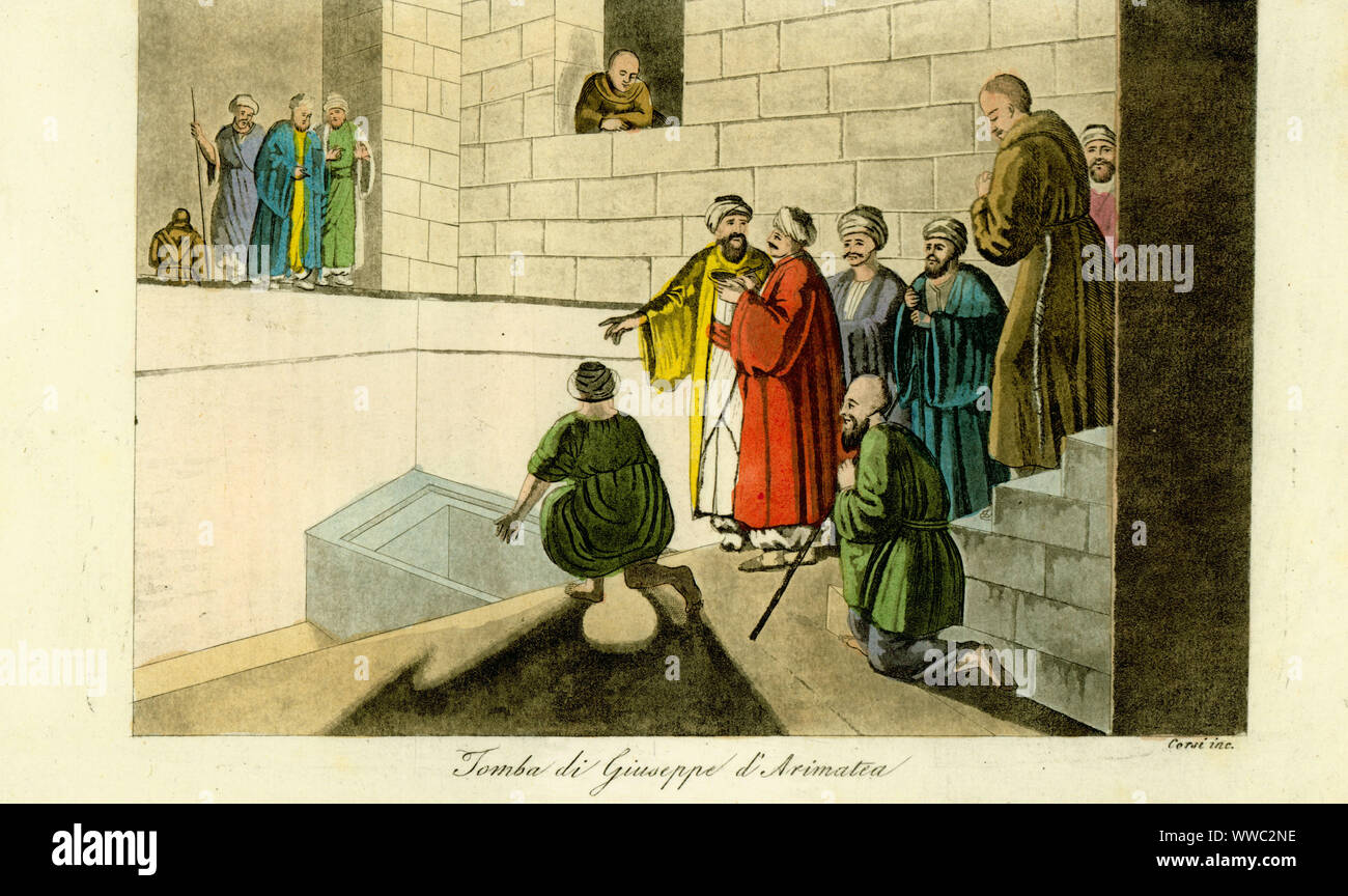 Tumba de José de Arimatea, 1800. Tomba di Giuseppe d'Arimatea