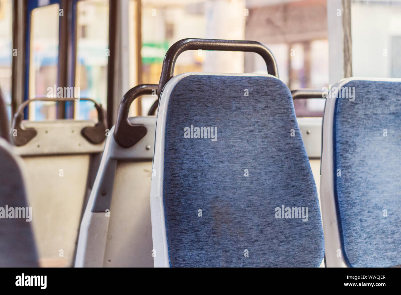 Asiento en el bus Foto de stock