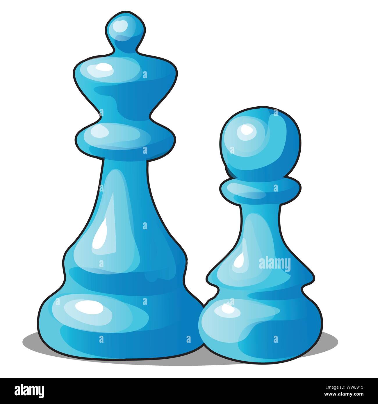 Conjunto de piezas de ajedrez hechas de hielo aisladas sobre fondo blanco.  Ilustración de primer plano de dibujos animados vectoriales Imagen Vector  de stock - Alamy