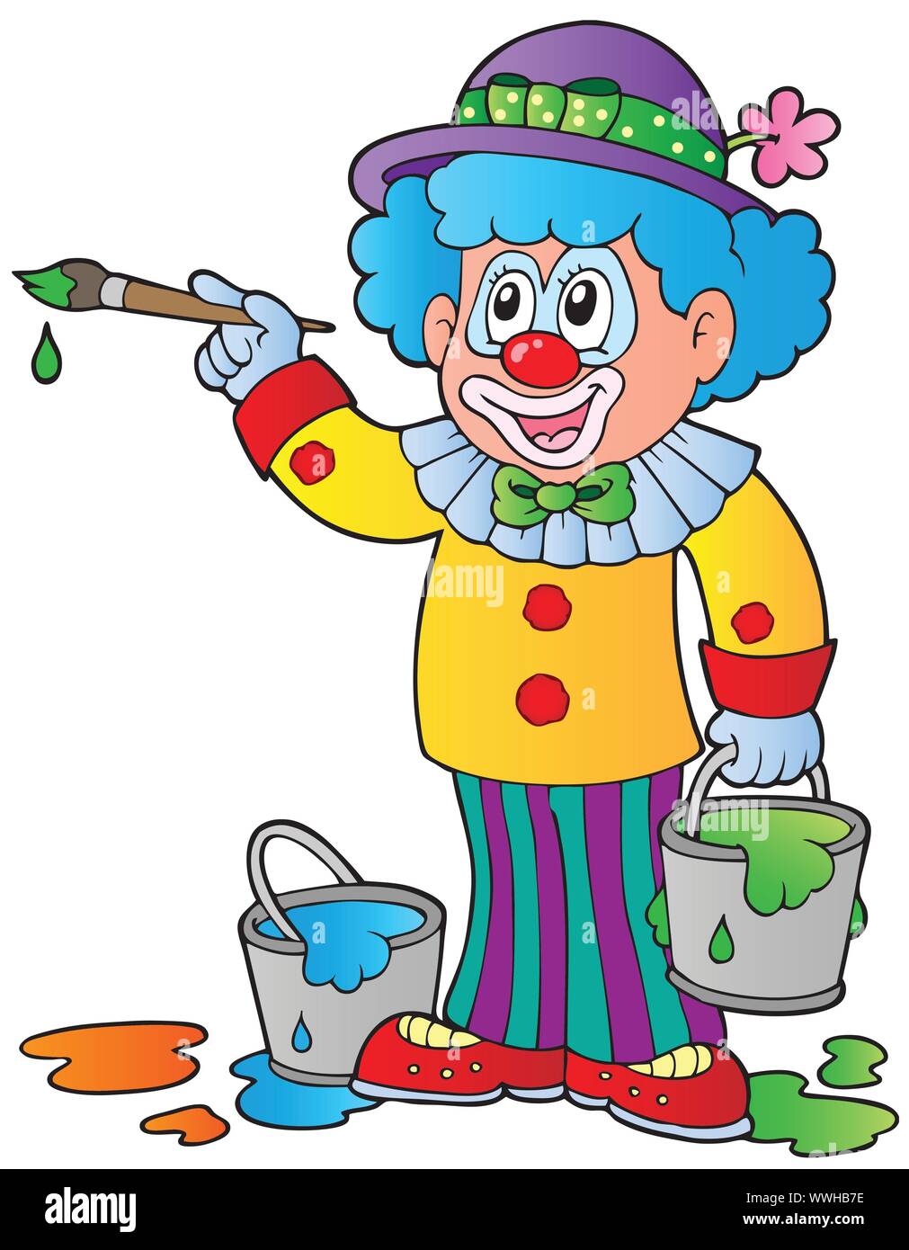 Artista payaso de dibujos animados Imagen Vector de stock - Alamy Artista payaso de dibujos animados Imagen Vector de stock - Alamy