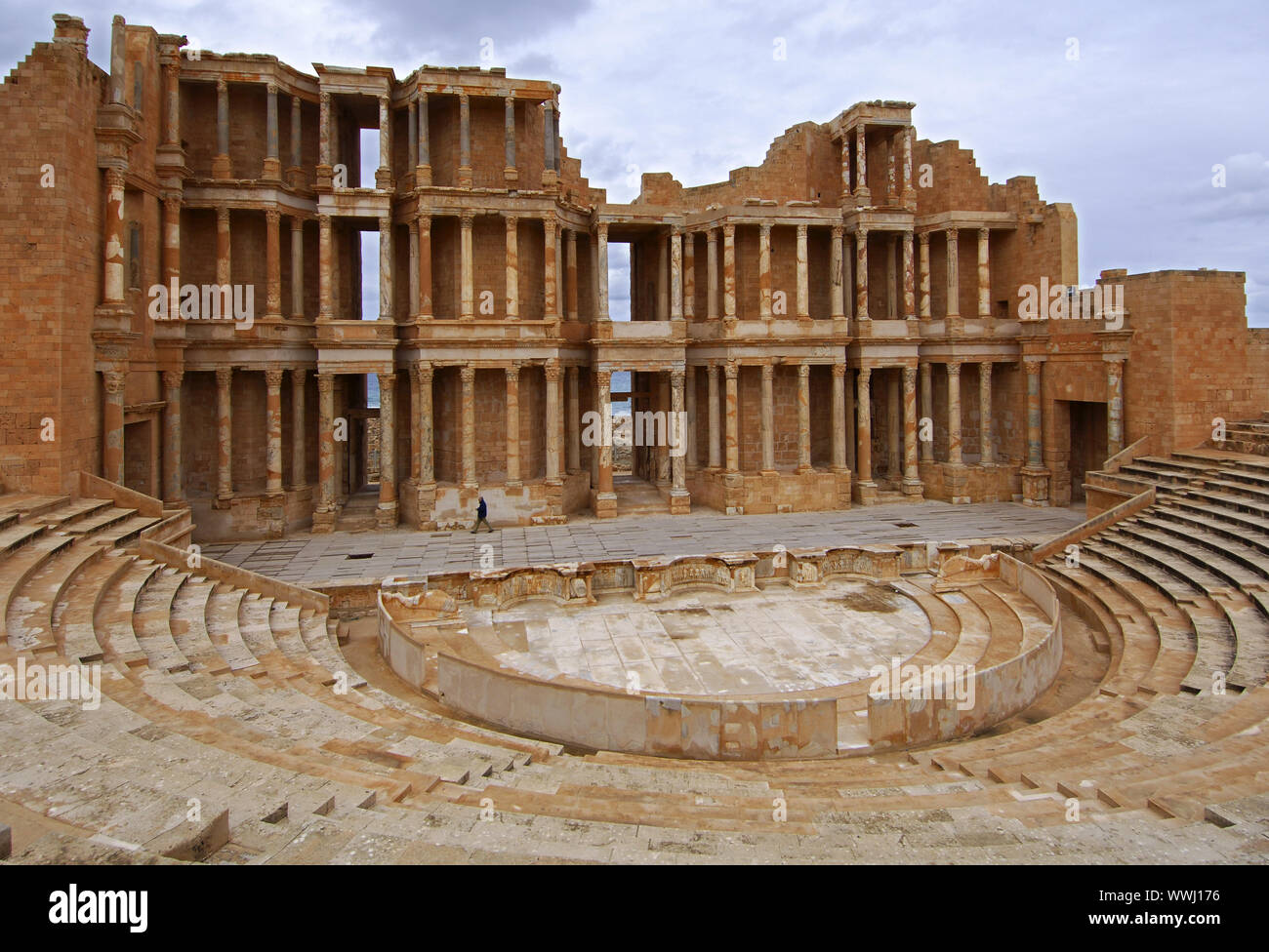 Anfiteatro Romano, Sabratha, Libia Foto de stock