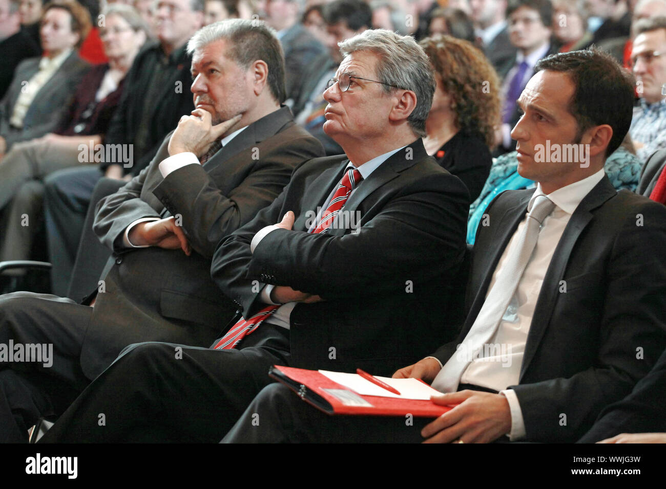 Kurt Beck, Joachim Gauck y Heiko Maas Foto de stock