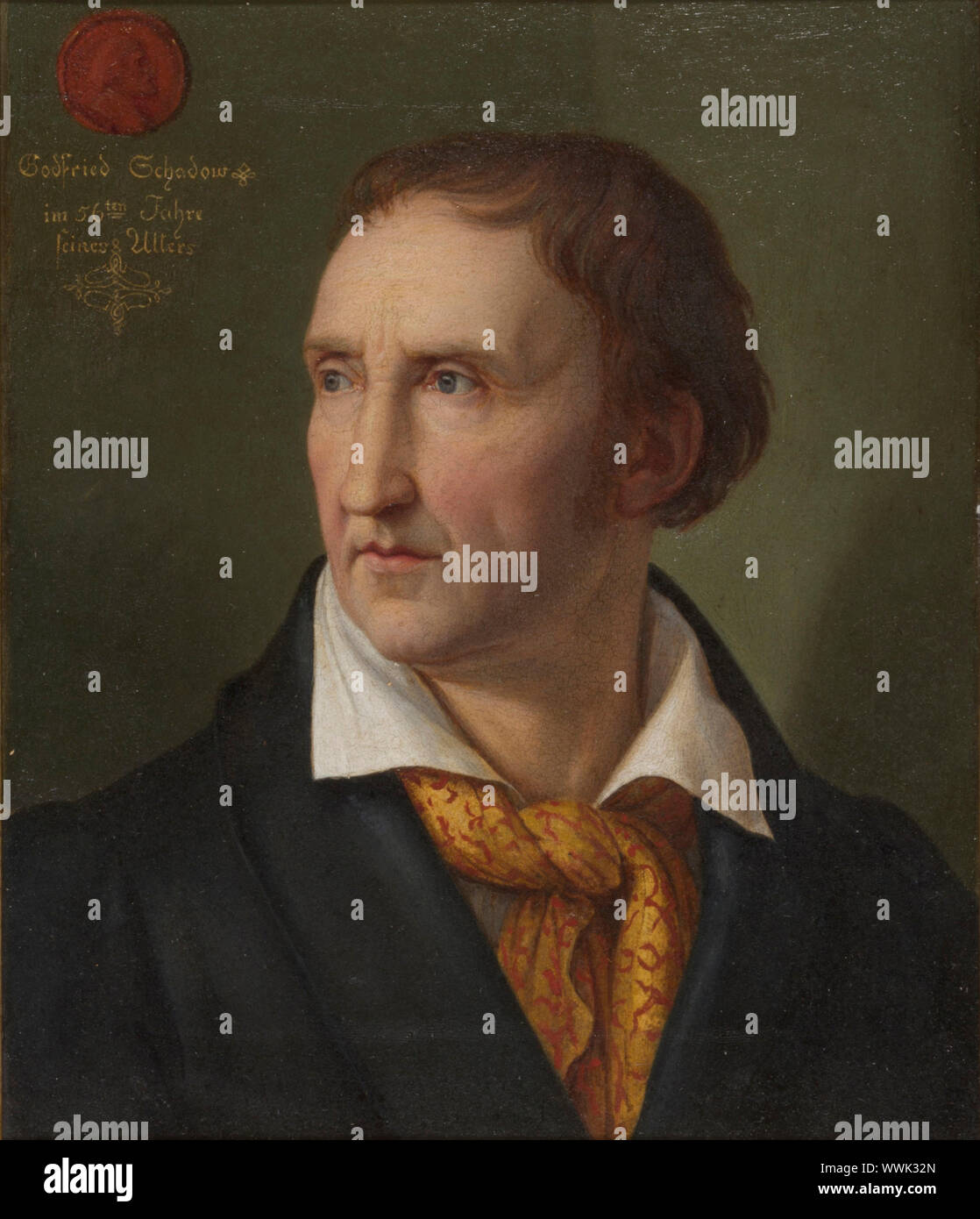 Retrato de Johann Gottfried Schadow (1764-1850), 1819. Colección privada. Foto de stock