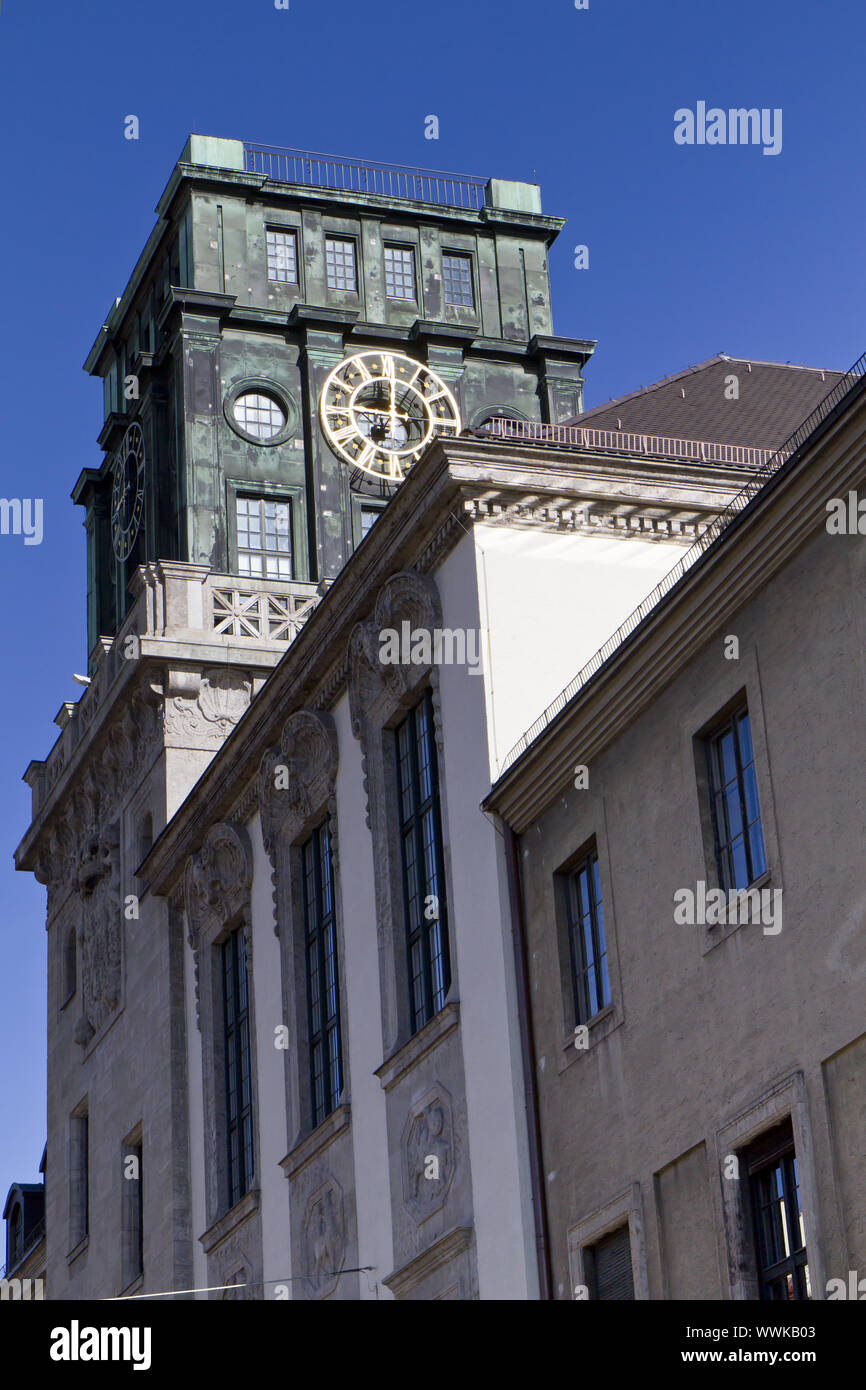 Torre de la Universidad Técnica de Munich Foto de stock