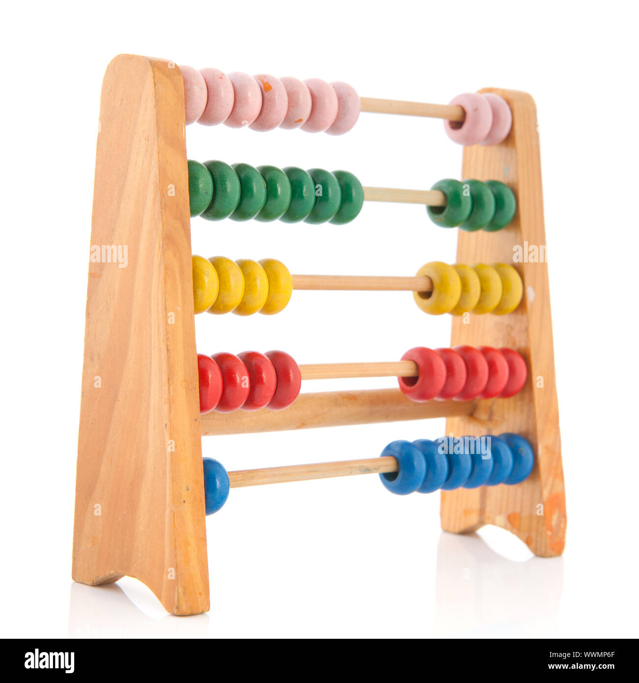 Juguete colorido abacus para aprender contando Foto de stock