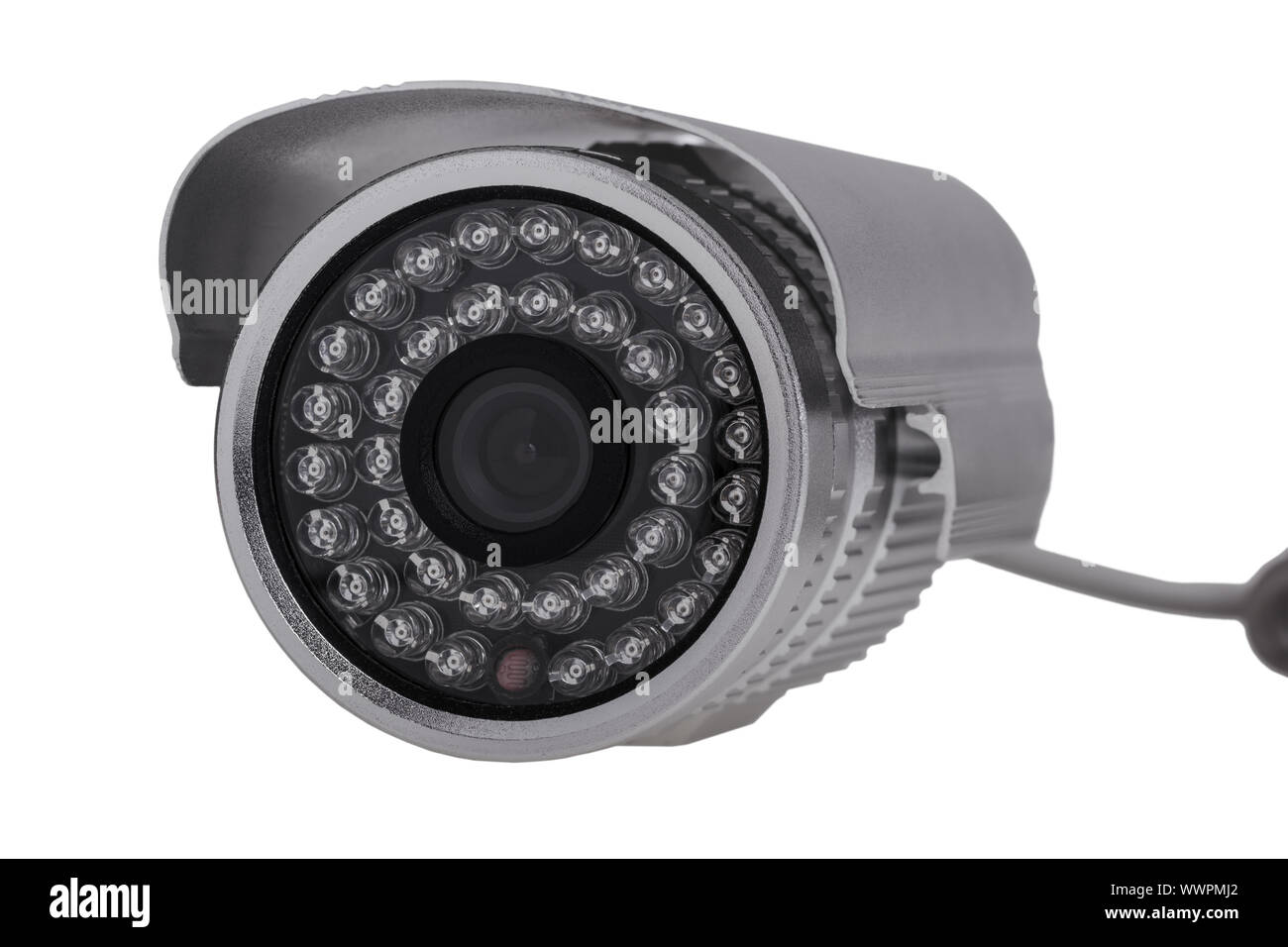 Cámara de vigilancia de seguridad externa con retroiluminación LED de visión nocturna Foto de stock