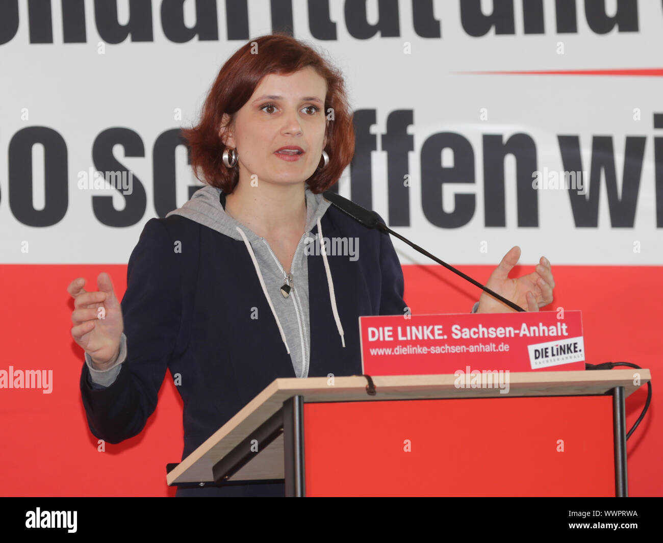 Katja Kipping (miembro del Bundestag Alemán, presidente de partido de la izquierda) Foto de stock