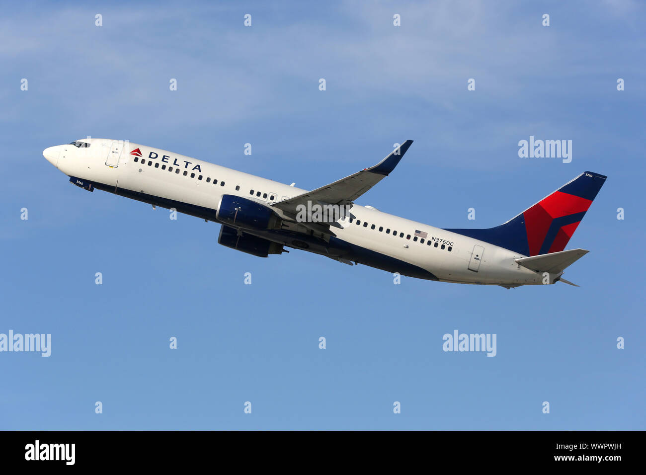 Delta Air Lines aeronaves Boeing 737-800 Foto de stock