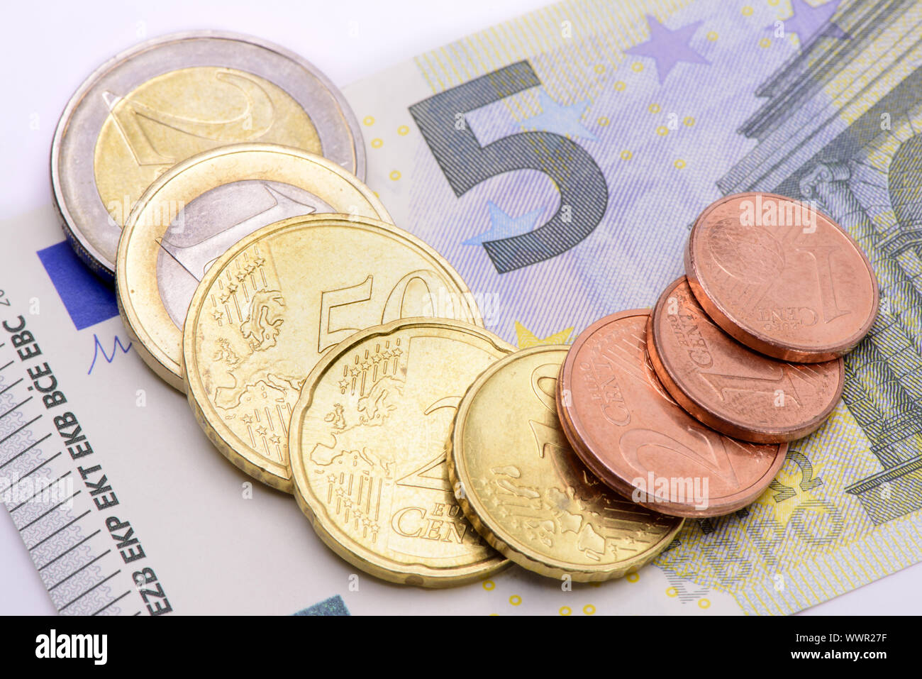 Salario mínimo salario por hora 8,84 Euro Foto de stock