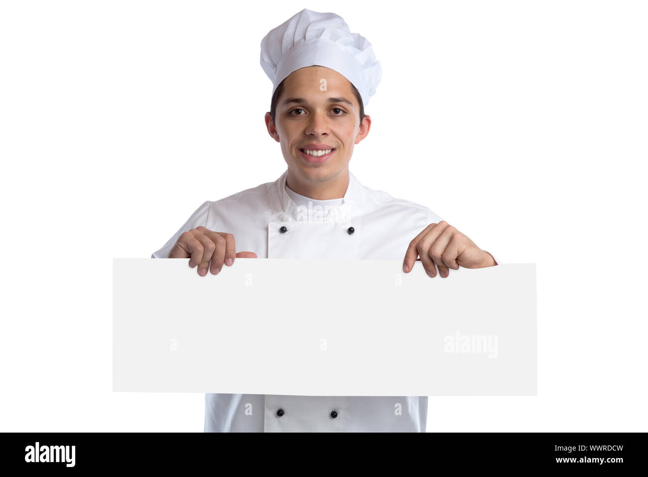 Alimentos cook a cook signo vacío con texto espacio de corte copyspace Foto de stock