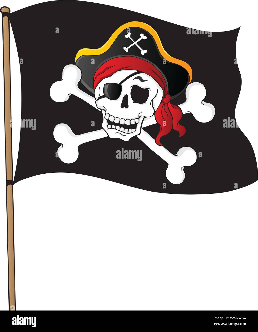 Bandera pirata Tema 1 Imagen Vector de stock - Alamy