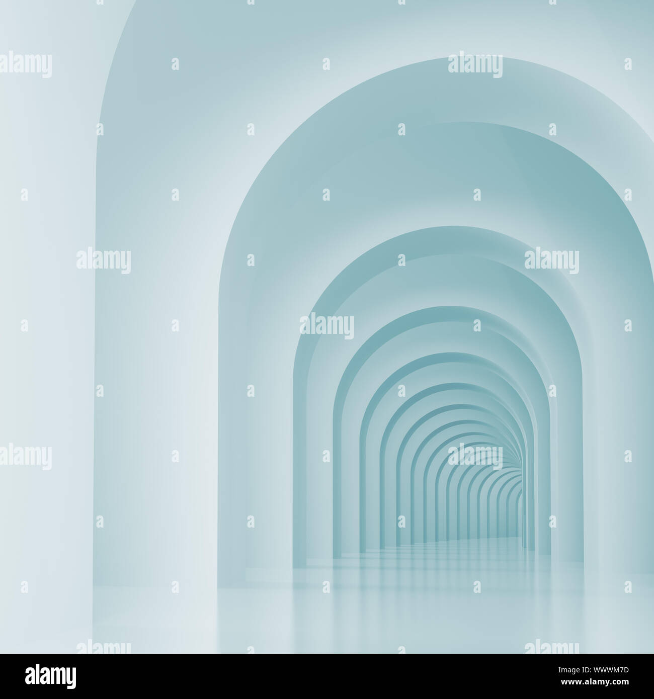 Ilustración 3d de antecedentes arquitectónicos o Arcos Interior Foto de stock