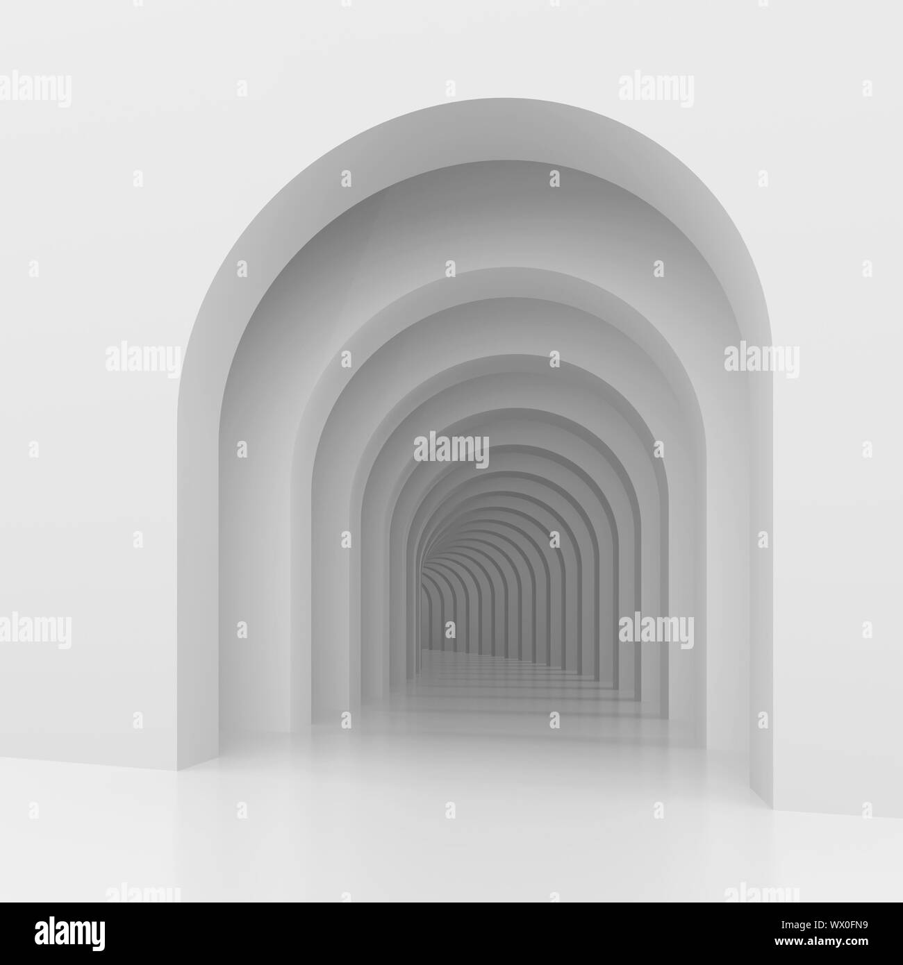 Ilustración 3d de antecedentes arquitectónicos con arcos Foto de stock