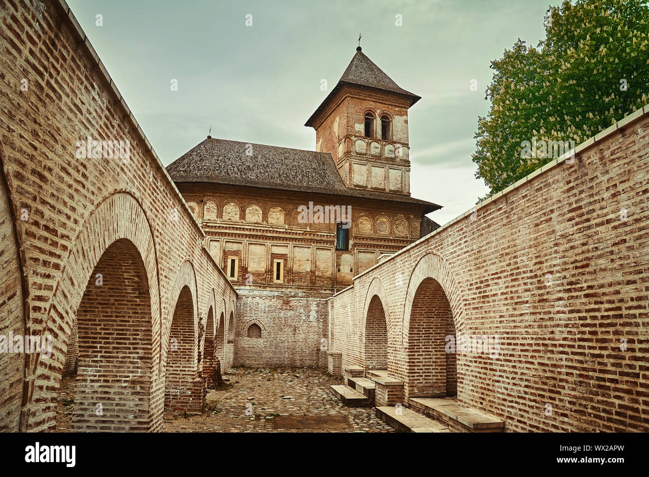 Monasterio Strehaia, Rumania Foto de stock