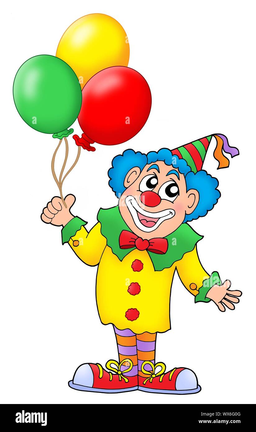 Payaso con globos de colores - ilustración en color Fotografía de stock - Alamy Payaso con globos de colores - ilustración en color Fotografía de stock - Alamy