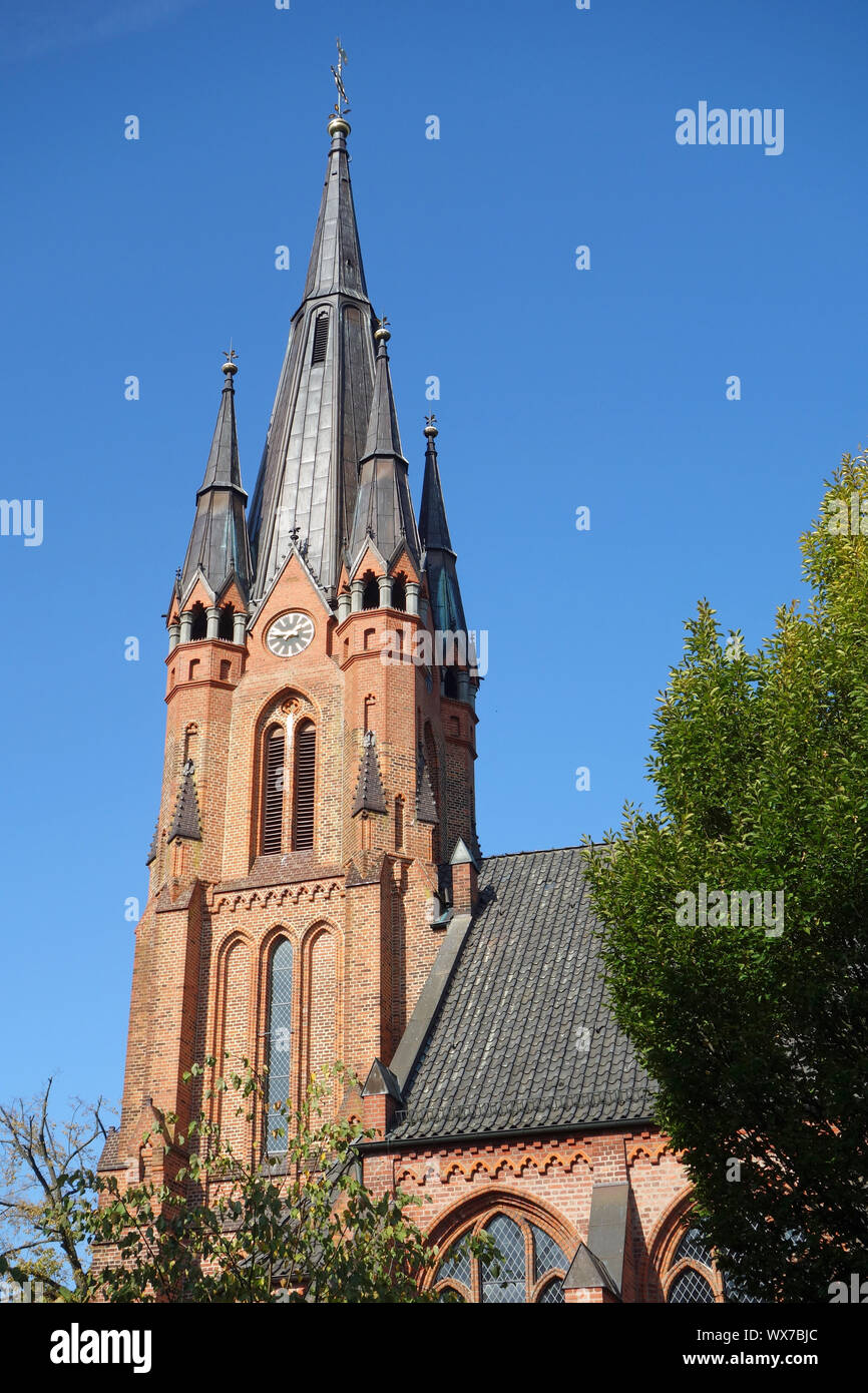 Santa Gertrudis la Iglesia Evangélica Luterana en Hamburgo Foto de stock