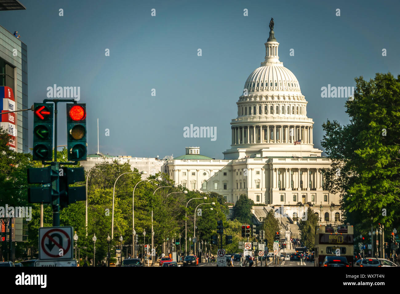 Edificio del Capitolio en Washington DC en la primavera Foto de stock