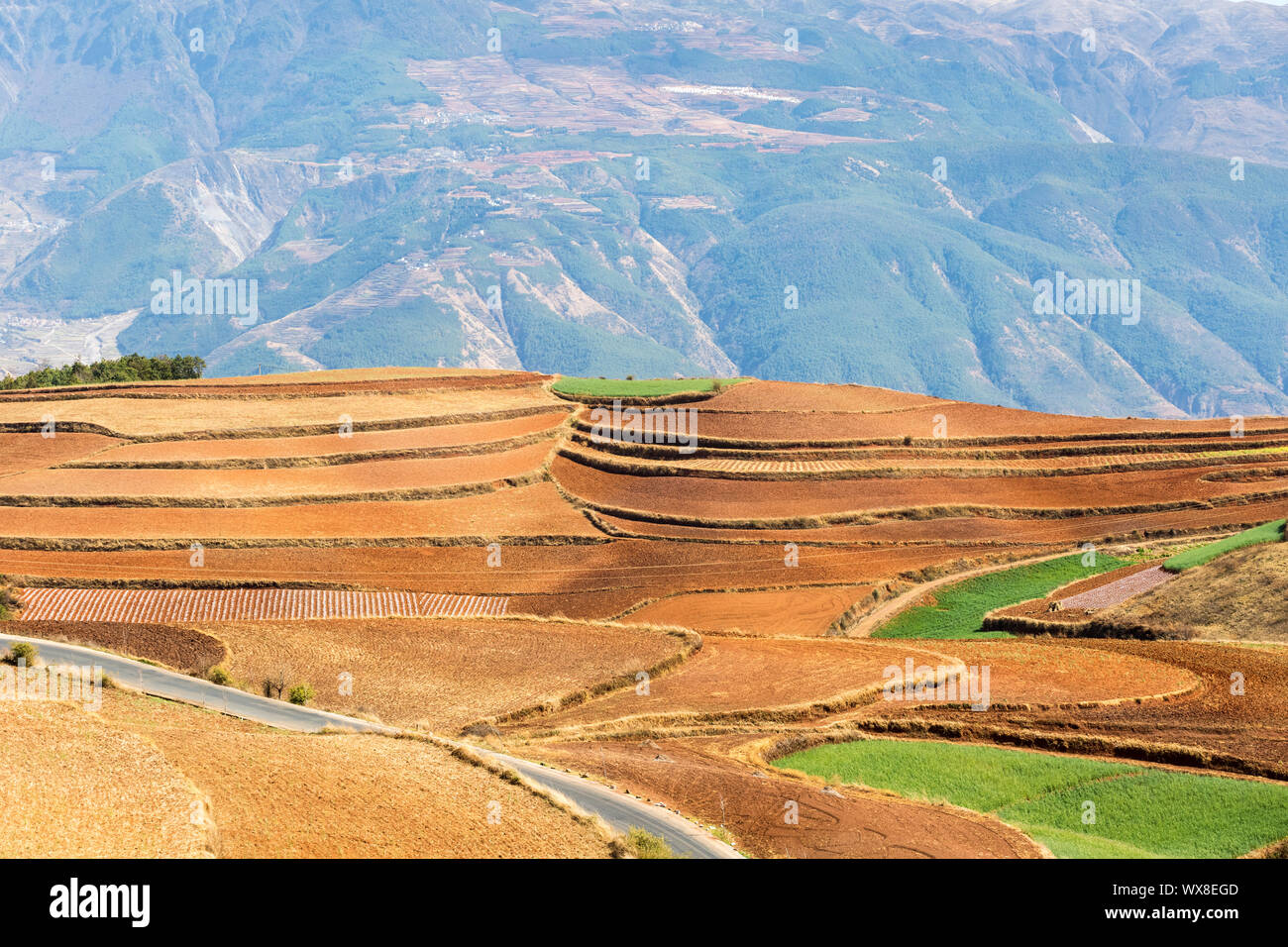 Tierra roja closeup en Yunnan Foto de stock
