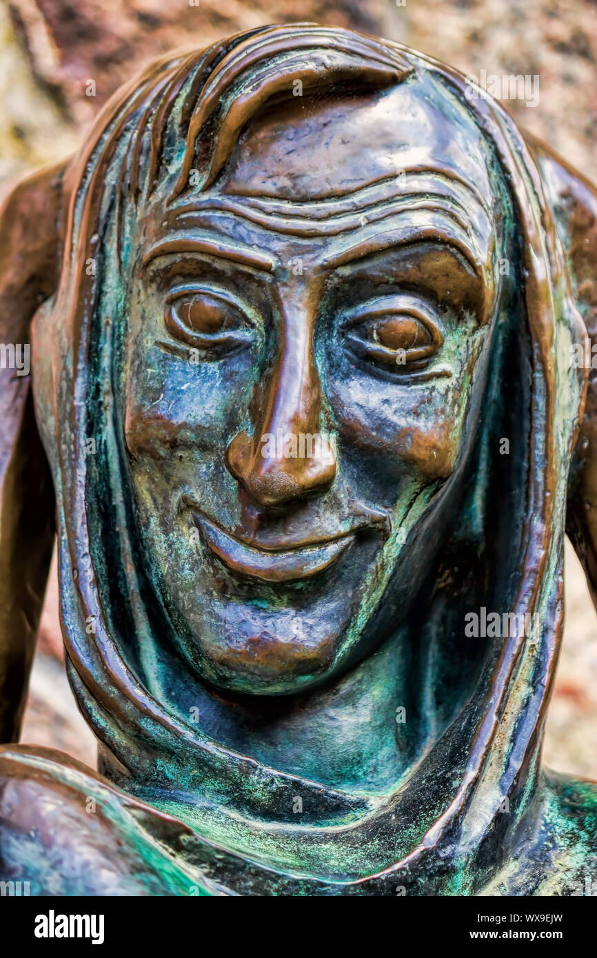 Estatua del Till Eulenspiegel de Mölln, Alemania Foto de stock