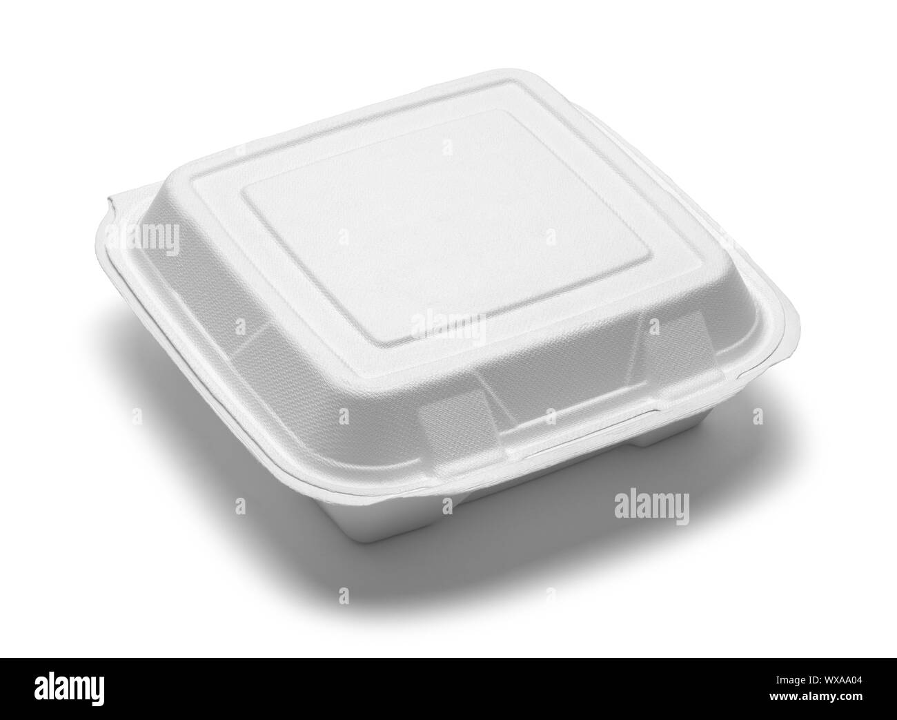 Saque la caja de comida rápida aislado en blanco. Foto de stock