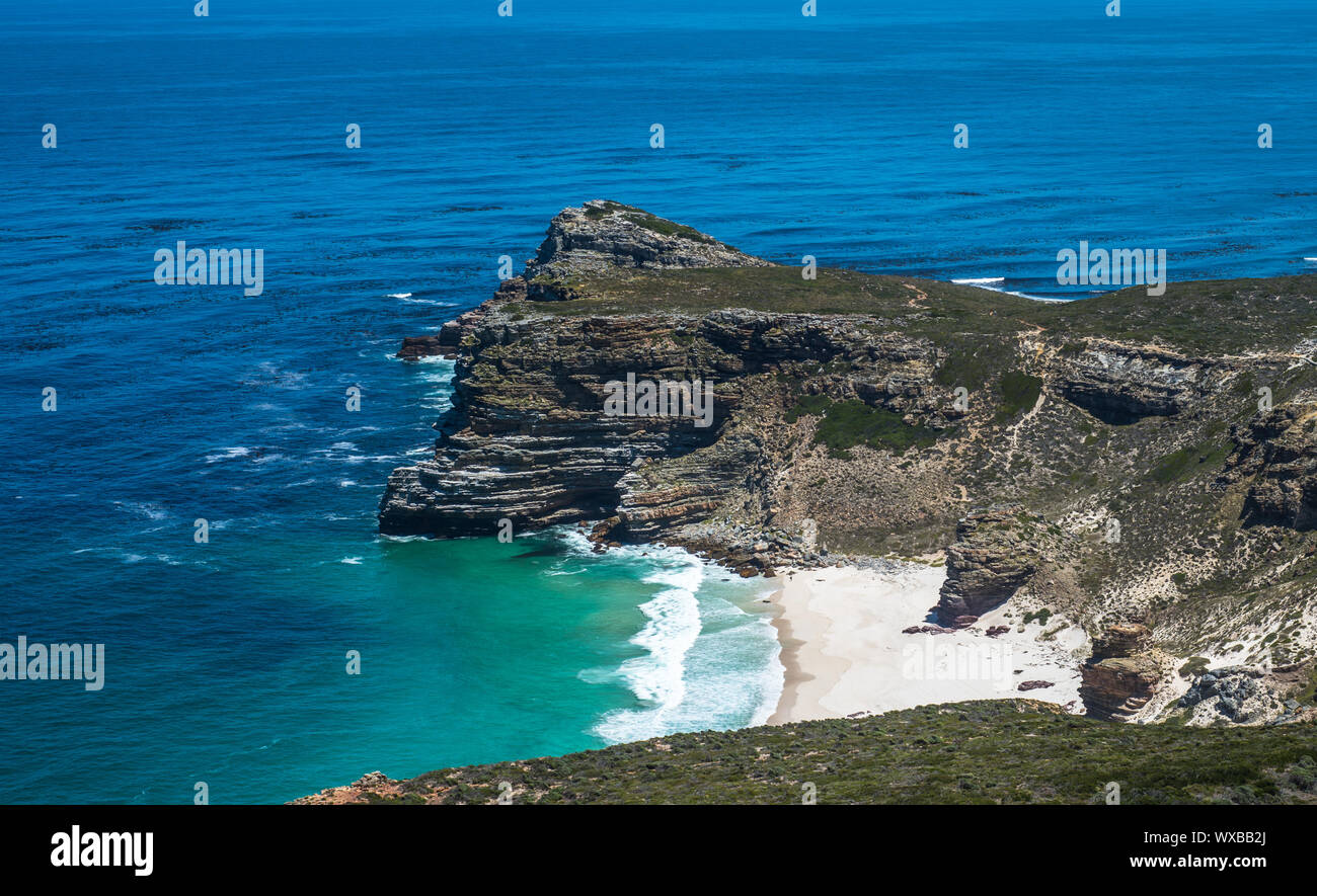 Vistas panorámicas del Cabo de Buena Esperanza, Sudáfrica Foto de stock