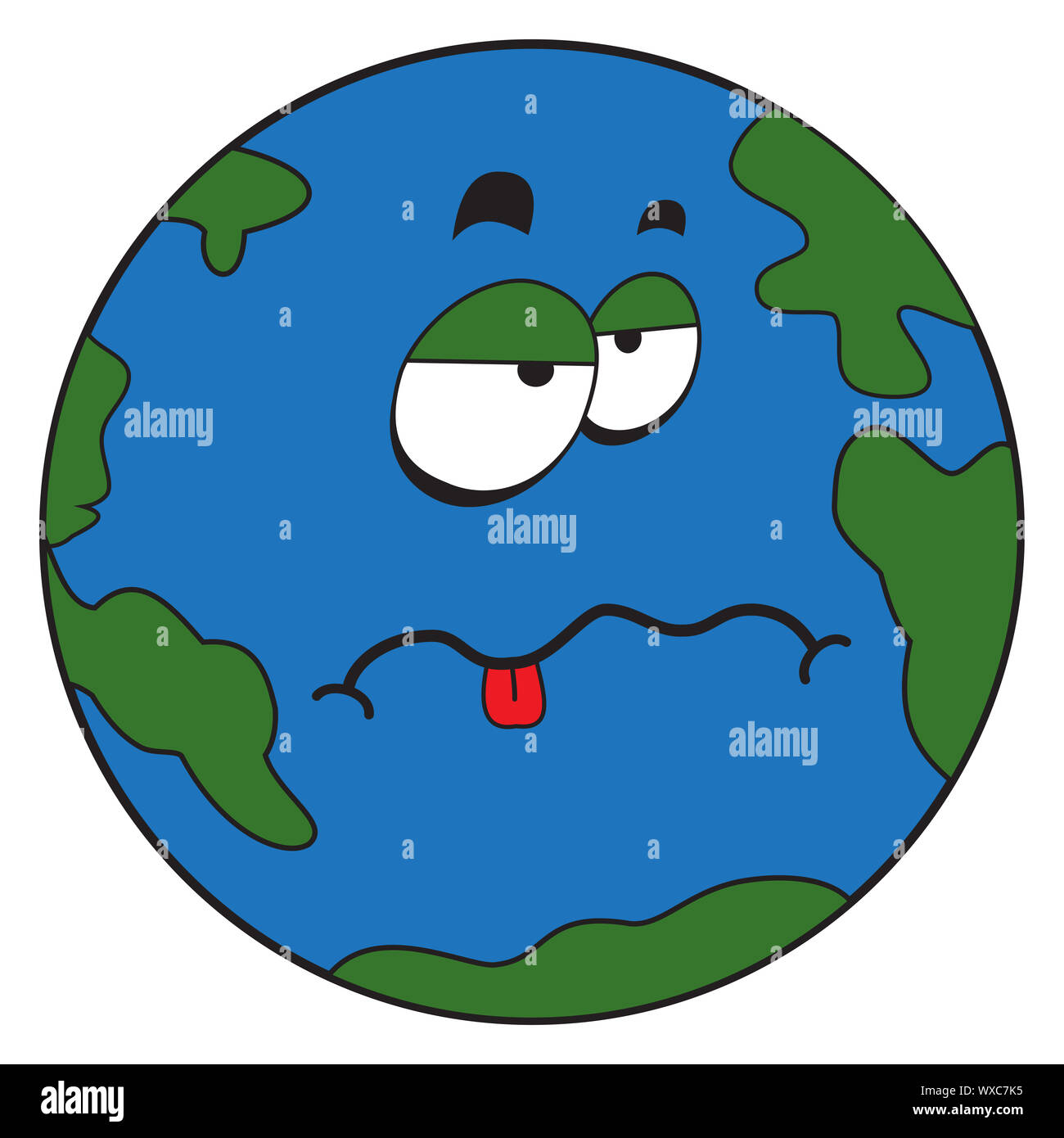 Cartoon extraño planeta tierra Foto de stock
