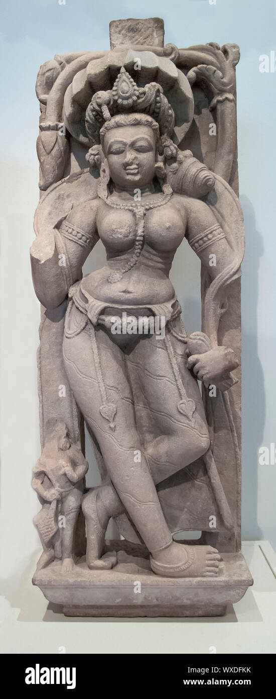 La escultura antigua de la India en el Art Institute of Chicago Foto de stock