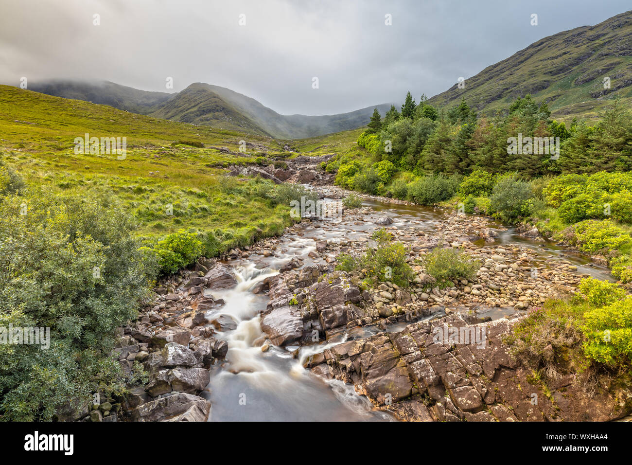 Impresión del Parque Nacional de Connemara en Irlanda Foto de stock