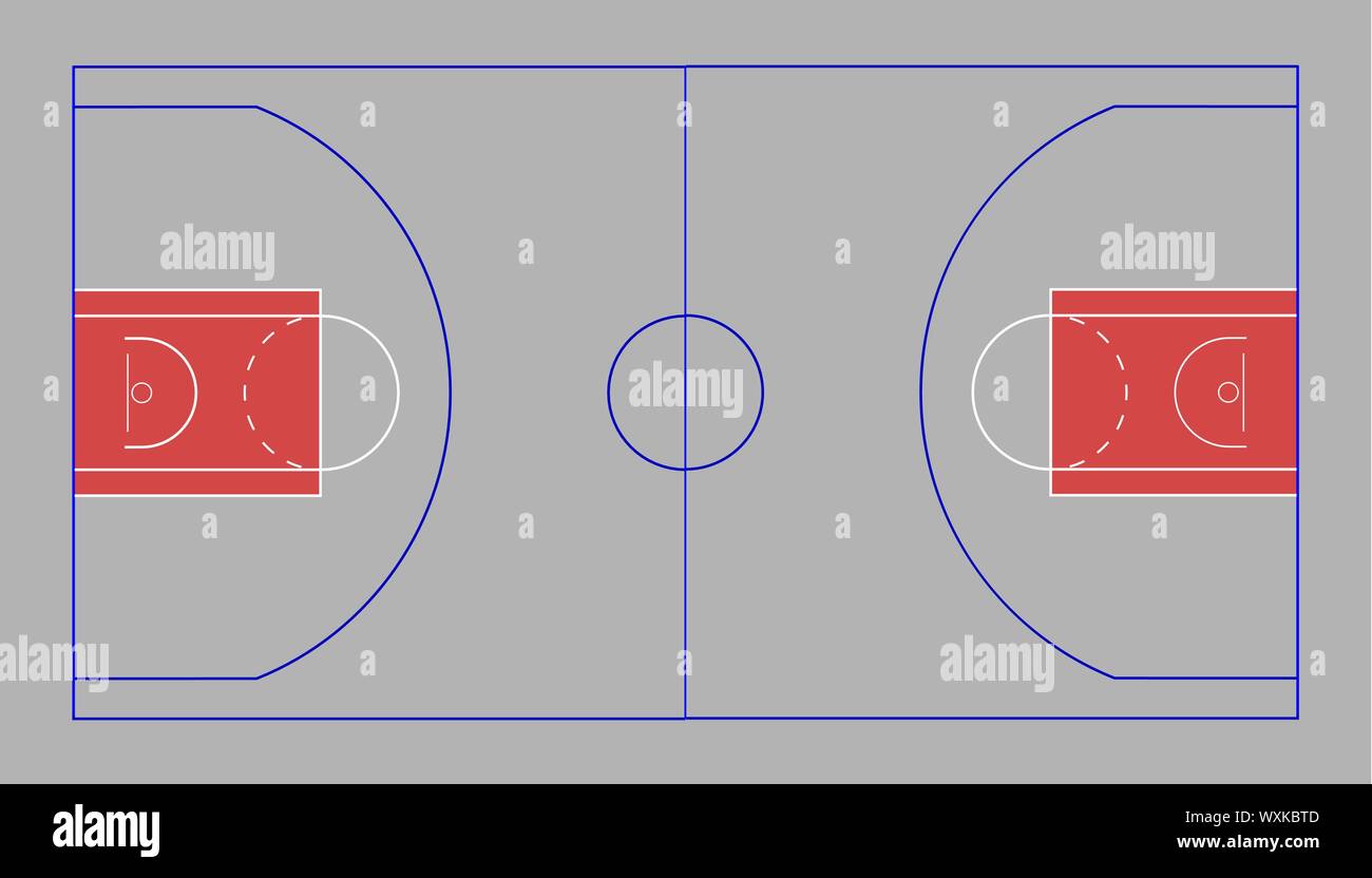 Cancha de baloncesto ilustración vectorial con líneas . Plantilla para tu  diseño Imagen Vector de stock - Alamy