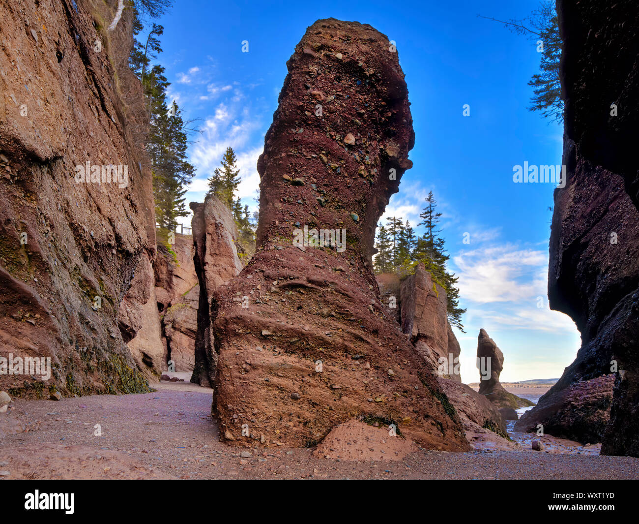 Macetas, Hopewell Rocks, New Brunswick, Canadá Foto de stock