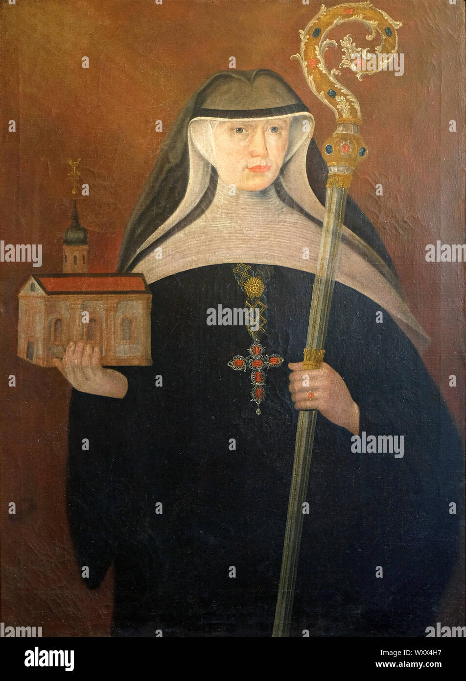Franziska von Munchhausen, el retablo de la iglesia de Santa Águeda en Schmerlenbach, Alemania Foto de stock