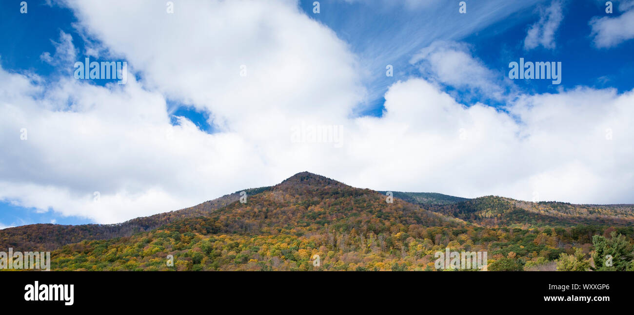 Los colores de otoño en el pintoresco y espectacular del equinoccio Montaña en Manchester, Vermont, EE.UU. Foto de stock