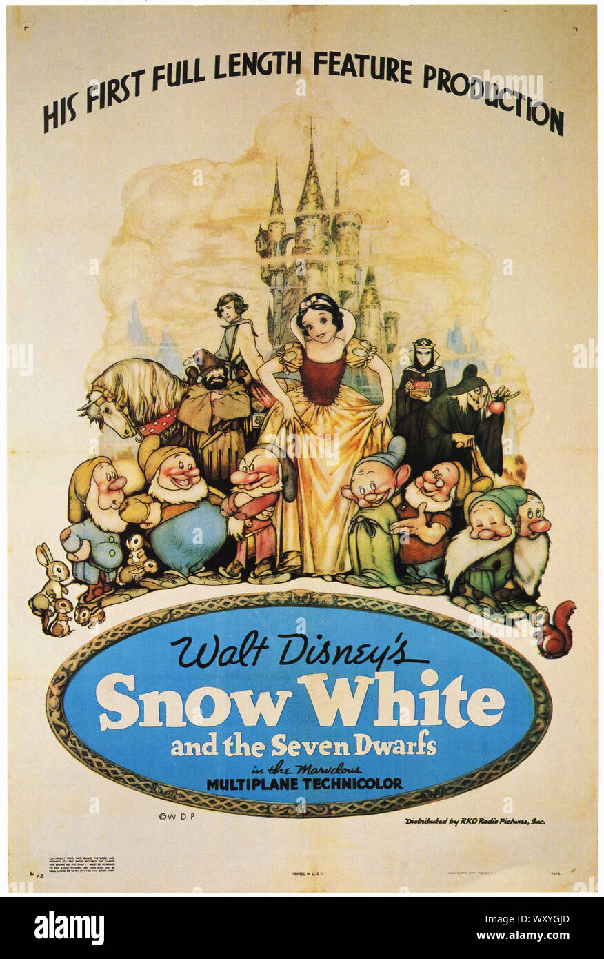 Snow White Walt Disney - Vintage póster de película Fotografía de stock -  Alamy