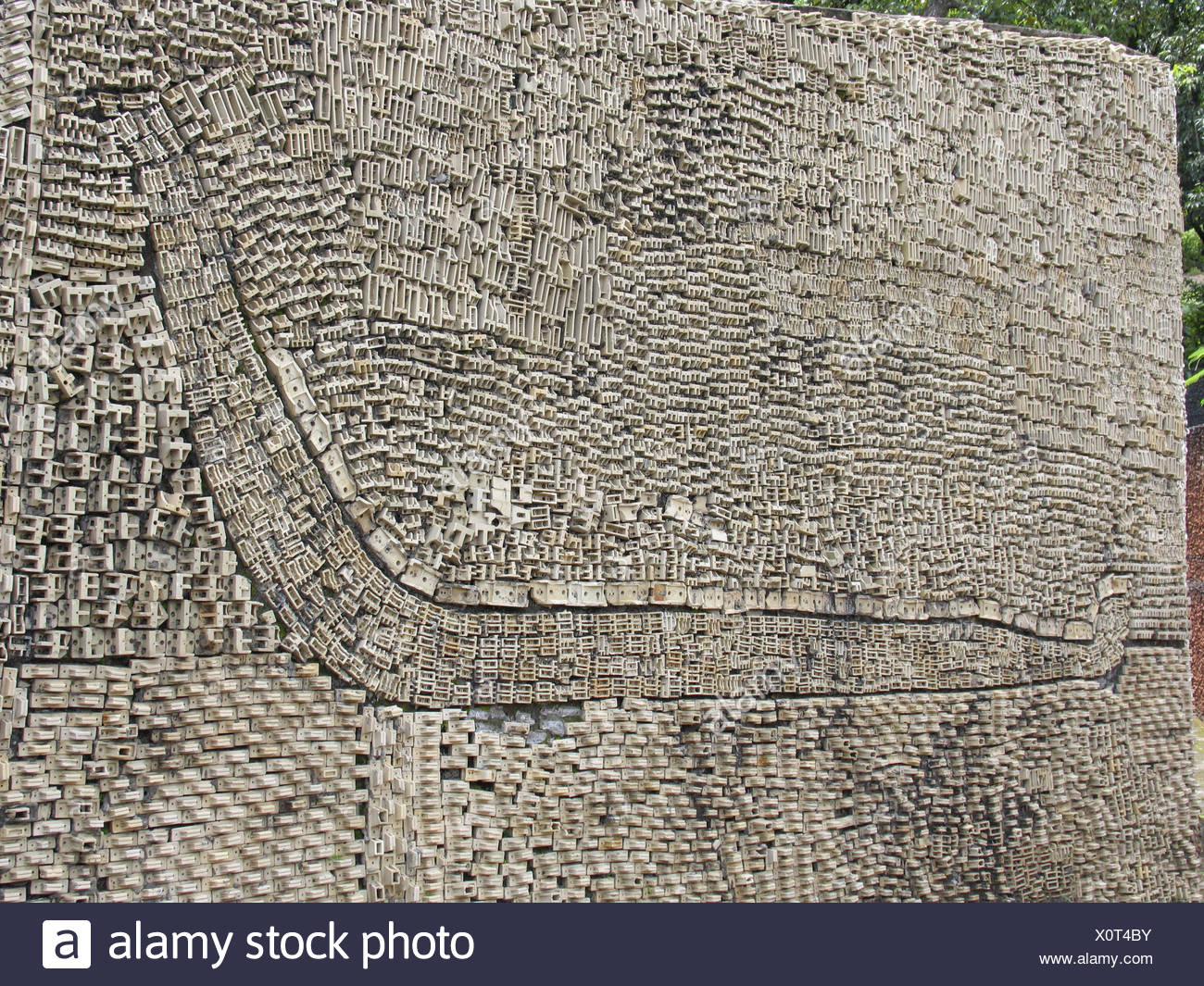 Diseno De Pared Jardin De Rocas Malampuzha Kerala India Foto