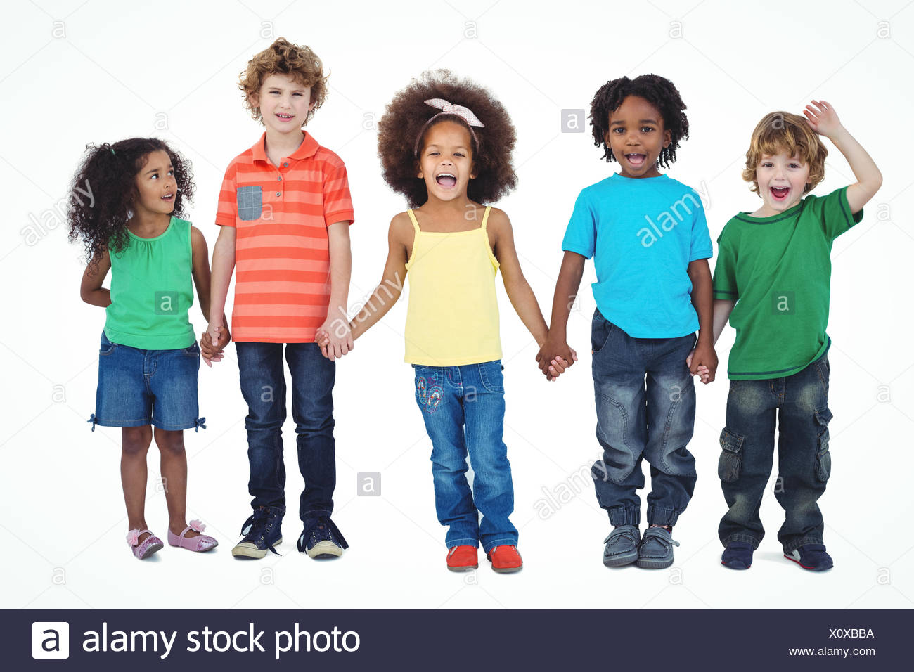 fila de niños