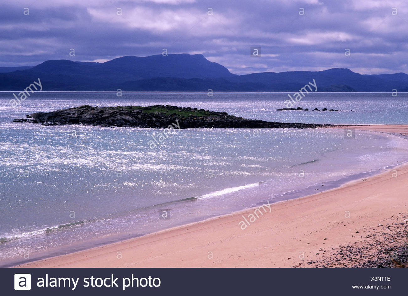 Red Point Beach West Highlands de Escocia para ver península de Applecross Wester Ross, Región de tierras altas, el mar, la costa escocesa, costeras, Foto de stock