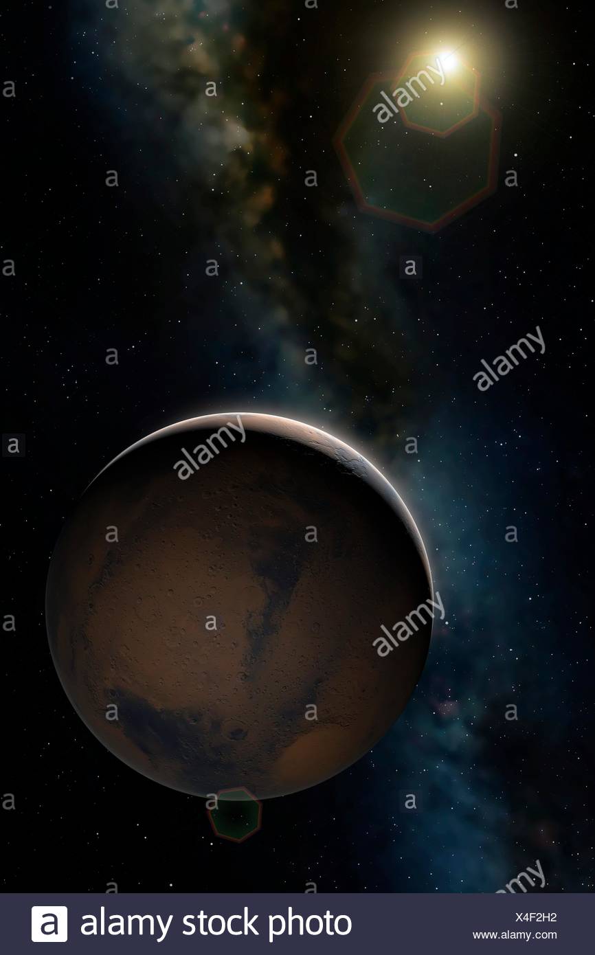 Una Impresion Del Planeta Rojo Marte El Segundo Mas Pequeno Del