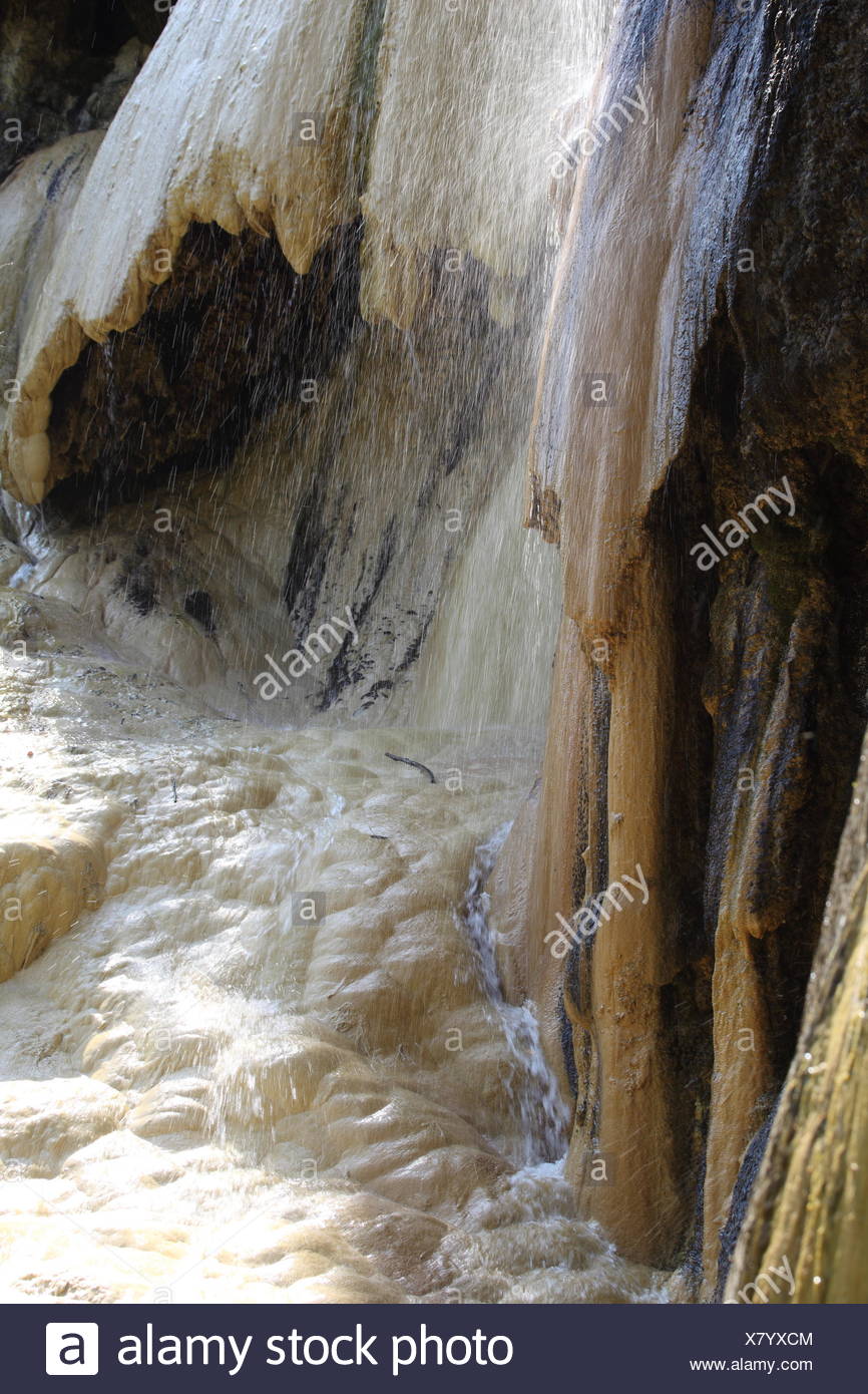 El travertino,Lingenau,calc-sinterizado Foto de stock